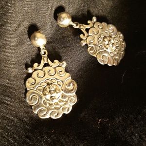 Sterling Silver ATI Mexican Dangle Earrings